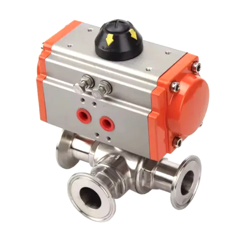 Q614/15F Pneumatic Three-Way Threaded Ball Valve